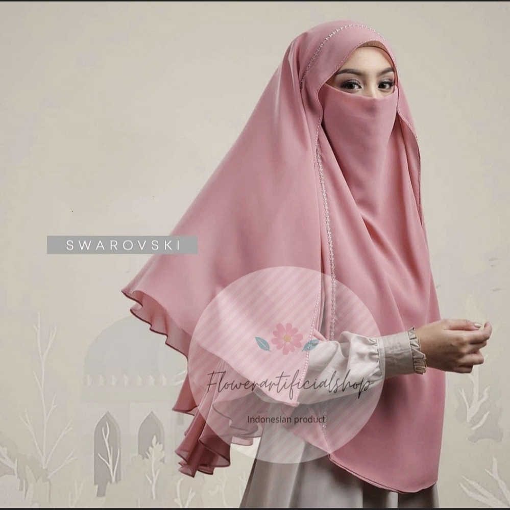 Dusty pink - Swarovski instant hijab
